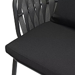 Стул мягкий с декором в виде плетеных лент на спинке и подлокотниках Semicircular Chair Decorated with Ribbons варинант исполнения - 11 | Loft Concept в Москве