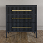 Комод Primo с 3 выдвижными ящиками Черный дуб варинант исполнения - 1 | Loft Concept в Москве