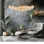 Люстра подвесная круглая с сферическими плафонами из натурального камня Glowing Spheres варинант исполнения - 8 | Loft Concept в Москве