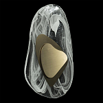 Бра овальное из стекла с золотым элементом Flow Texture  варинант исполнения - 8 | Loft Concept в Москве