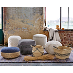 Круглый вязаный пуф Pink Knitted Ball Pouf варинант исполнения - 3 | Loft Concept в Москве