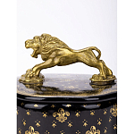 Шкатулка черного цвета с крышкой с фигуркой льва Eden Garden варинант исполнения - 2 | Loft Concept в Москве