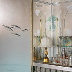 Обои ручная роспись Jakuchu Original colourway on Tarnished Silver gilded paper варинант исполнения - 3 | Loft Concept в Москве