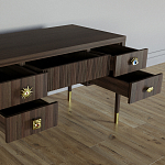 Письменный стол с 4-мя ящиками Elsa Dreams Walnut варинант исполнения - 3 | Loft Concept в Москве