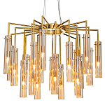 Люстра со стеклянными цилиндрическими плафонами Luminous Cylinders Amber варинант исполнения - 3 | Loft Concept в Москве