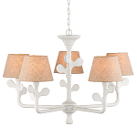 Люстра с белым каркасом и тканевыми абажурами Natural Stems варинант исполнения - 1 | Loft Concept в Москве