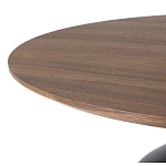 Столик журнальный с круглой деревянной столешницей на черном фактурном основании Bourgeon варинант исполнения - 1 | Loft Concept в Москве