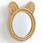 Зеркало из ротанга в форме головы медведя Wicrer Furniture варинант исполнения - 2 | Loft Concept в Москве