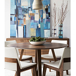 Обеденный стол круглый с изогнутыми ножками Godenza Round V Table варинант исполнения - 3 | Loft Concept в Москве