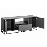ТВ-тумба цвета графит с  2-мя дверцами и ящиком Strict Lines варинант исполнения - 3 | Loft Concept в Москве