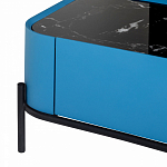 Тумба прикроватная чёрно-голубая с  ящиком Blue Cabinet варинант исполнения - 4 | Loft Concept в Москве