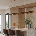 Люстра линейная полукруглой формы Wooden Horseshoe варинант исполнения - 6 | Loft Concept в Москве