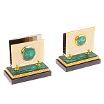 Настольный письменный набор из малахита с декором в виде лошади Leader Organizer варинант исполнения - 5 | Loft Concept в Москве