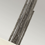 Люстра подвесная с широким белым текстильным абажуром и вертикальными декоративными элементами Hinkley варинант исполнения - 9 | Loft Concept в Москве