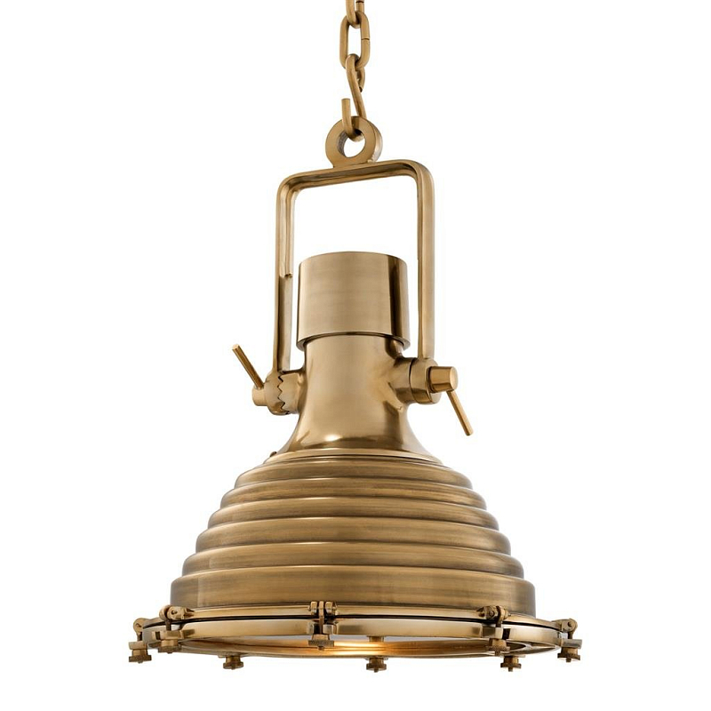 Люстра Lamp Maritime Brass Латунь Античная полированная Прозрачное Стекло в Москве | Loft Concept 
