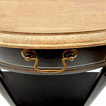 Консоль полукруглая из массива березы с ящиком и полкой в стиле прованс Vintage варинант исполнения - 4 | Loft Concept в Москве