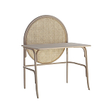 Письменный стол с круглой плетёной панелью для крепления заметок Allegory варинант исполнения - 1 | Loft Concept в Москве