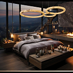 Люстра с 3-мя кольцами из натурального камня Minerals of Light варинант исполнения - 4 | Loft Concept в Москве