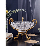 Чаша из прозрачного рельефного стекла на бронзовой подставке Eden Garden варинант исполнения - 4 | Loft Concept в Москве