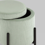 Светло-зеленый пуф на черных ножках SANJAY варинант исполнения - 3 | Loft Concept в Москве