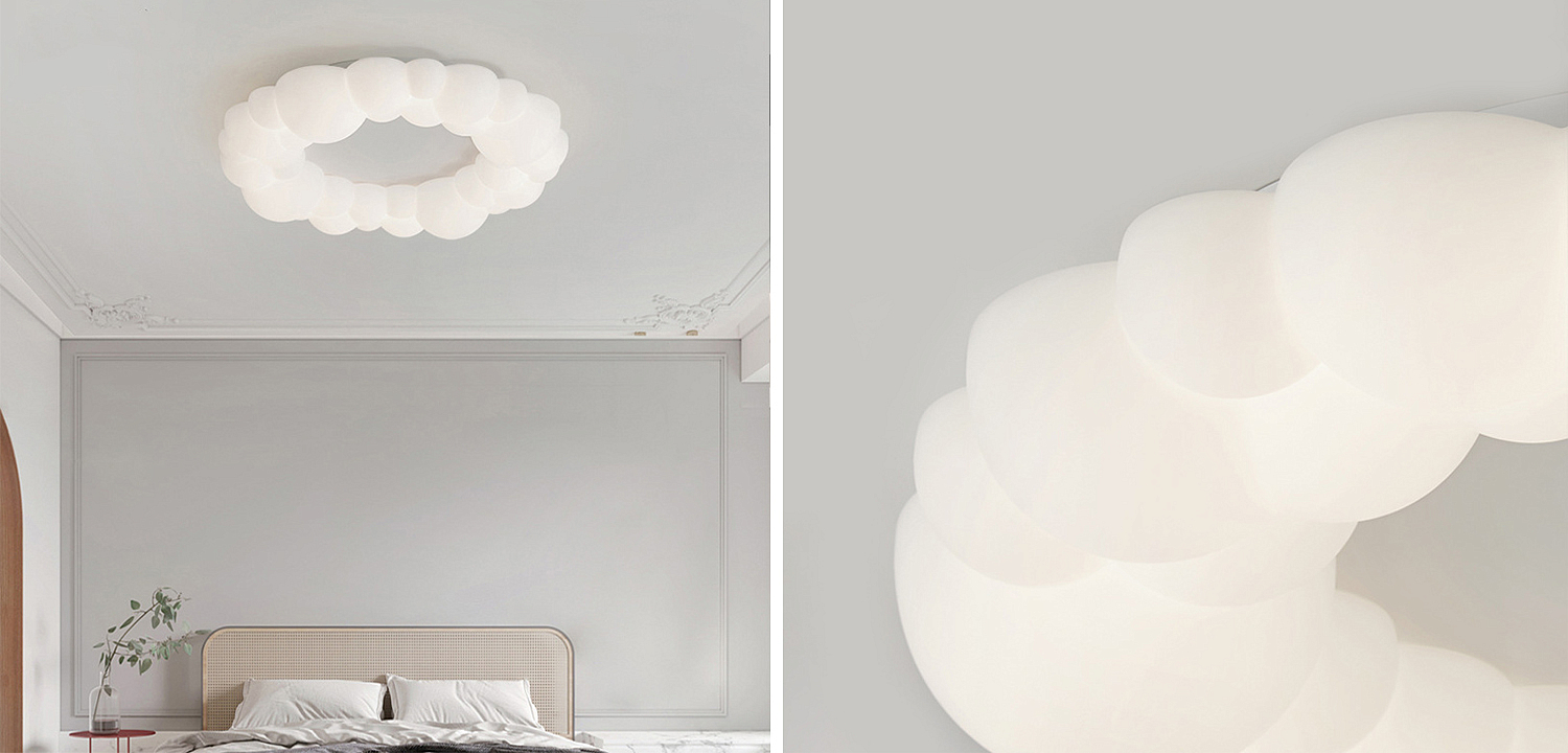 Бра с полкой белое облако Wall Lamp White cloud Loft Concept 44.898-0