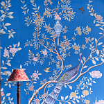 Обои ручная роспись Houghton Canton Blue варинант исполнения - 6 | Loft Concept в Москве