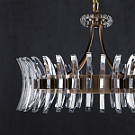 Люстра круглая с прозрачными элементами в форме полумесяца Crescent варинант исполнения - 3 | Loft Concept в Москве