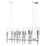 Люстра подвесная прямоугольная с 10-ю цилиндрическими плафонами LIAISON варинант исполнения - 4 | Loft Concept в Москве