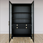 Дизайнерский шкаф витрина Elsa Dreams Black с 4-мя ящиками варинант исполнения - 5 | Loft Concept в Москве