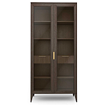 Витрина стеклянная 2-х дверная с ящиками и 5-ю полками Harper Line варинант исполнения - 3 | Loft Concept в Москве