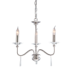 Люстра цвета никель с прозрачными стеклянными подвесками в форме капель Elstead Lighting варинант исполнения - 8 | Loft Concept в Москве