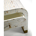 Тумбочка прикроватная Amo Bone Inlay Bedside Almond варинант исполнения - 2 | Loft Concept в Москве