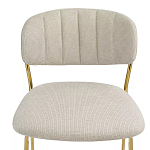 Стул барный широкой полукруглой спинкой на золотистых ножках Chair Smooth Shapes варинант исполнения - 4 | Loft Concept в Москве