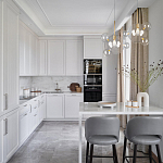 Люстра подвесная 3 лампы с прозрачными стеклянными шарами и золотыми деталями Giopato & Coombes варинант исполнения - 5 | Loft Concept в Москве