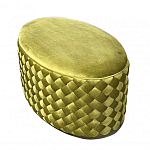 Пуф овальный плетеный оливкового цвета Pool Woven Velour варинант исполнения - 3 | Loft Concept в Москве