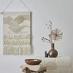 Панно из шерсти и хлопка с узором Beige Calista Serene варинант исполнения - 4 | Loft Concept в Москве