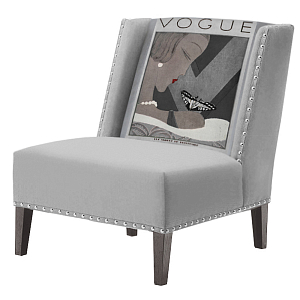 FUN Armchair  Vogui II Gray Дизайнерское кресло с цветным принтом