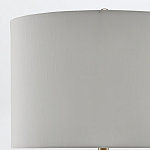 Настольная лампа белого цвета с фарфоровым основанием и латунными акцентами и тканевым абажуром Currey & Company варинант исполнения - 2 | Loft Concept в Москве