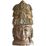 Арт-объект на стену Маска из массива акации Acacia Mask варинант исполнения - 7 | Loft Concept в Москве