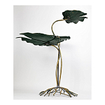 Столик приставной с тремя столешницами Тропические листья Tropical Forest gold варинант исполнения - 4 | Loft Concept в Москве