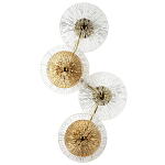 Бра с 4-мя плафонами в форме диска из рельефного коричневого стекла Decorative Four Glass Discs Wall Lamp варинант исполнения - 1 | Loft Concept в Москве