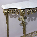 Консоль бронзовая с мраморной столешницей Bronze De Console варинант исполнения - 2 | Loft Concept в Москве