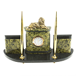 Настольный письменный набор из змеевика и бронзы с декором в виде льва Successful Leader варинант исполнения - 1 | Loft Concept в Москве