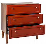 Комод красный из массива бука с 3-мя ящиками Wenge Light варинант исполнения - 3 | Loft Concept в Москве