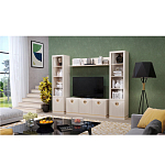 Шкаф-витрина с полками и стеклянной дверкой Satin Furniture варинант исполнения - 3 | Loft Concept в Москве