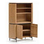 Буфет высокий из дерева манго и металла с открытыми полками и 2-мя дверцами Toinette варинант исполнения - 2 | Loft Concept в Москве