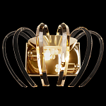 Бра золотого цвета с изогнутыми хрустальными элементами Radiant Ribbons варинант исполнения - 1 | Loft Concept в Москве