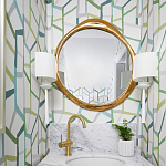 Зеркало в ассиметричной золотой раме Mirror of Aragorn варинант исполнения - 3 | Loft Concept в Москве