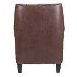 Кресло из натуральной кожи c мягкими подлокотниками на 4-х деревянных ножках из массива бука Joseph Armchair brown варинант исполнения - 3 | Loft Concept в Москве