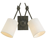 Бра с двумя тканевыми абажурами в форме цилиндра Prerequisites варинант исполнения - 2 | Loft Concept в Москве